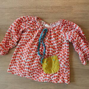 Buckleberry Kids Red Apples On Off Shoulder Top